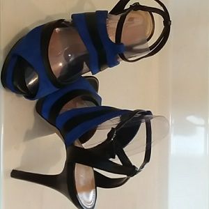 Jessica Simpson  black/blue sandals.